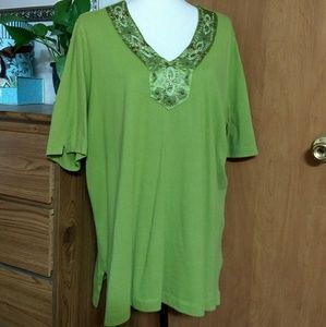 Beautiful green beaded shirt